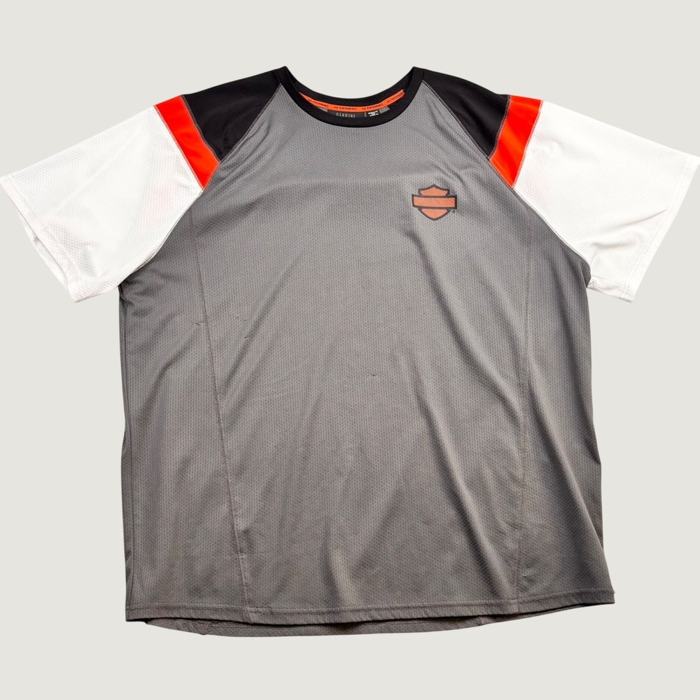 Harley-Davidson HD Performance Shirt Mens 2XL Grey Colorblock Willie G Skull Tee